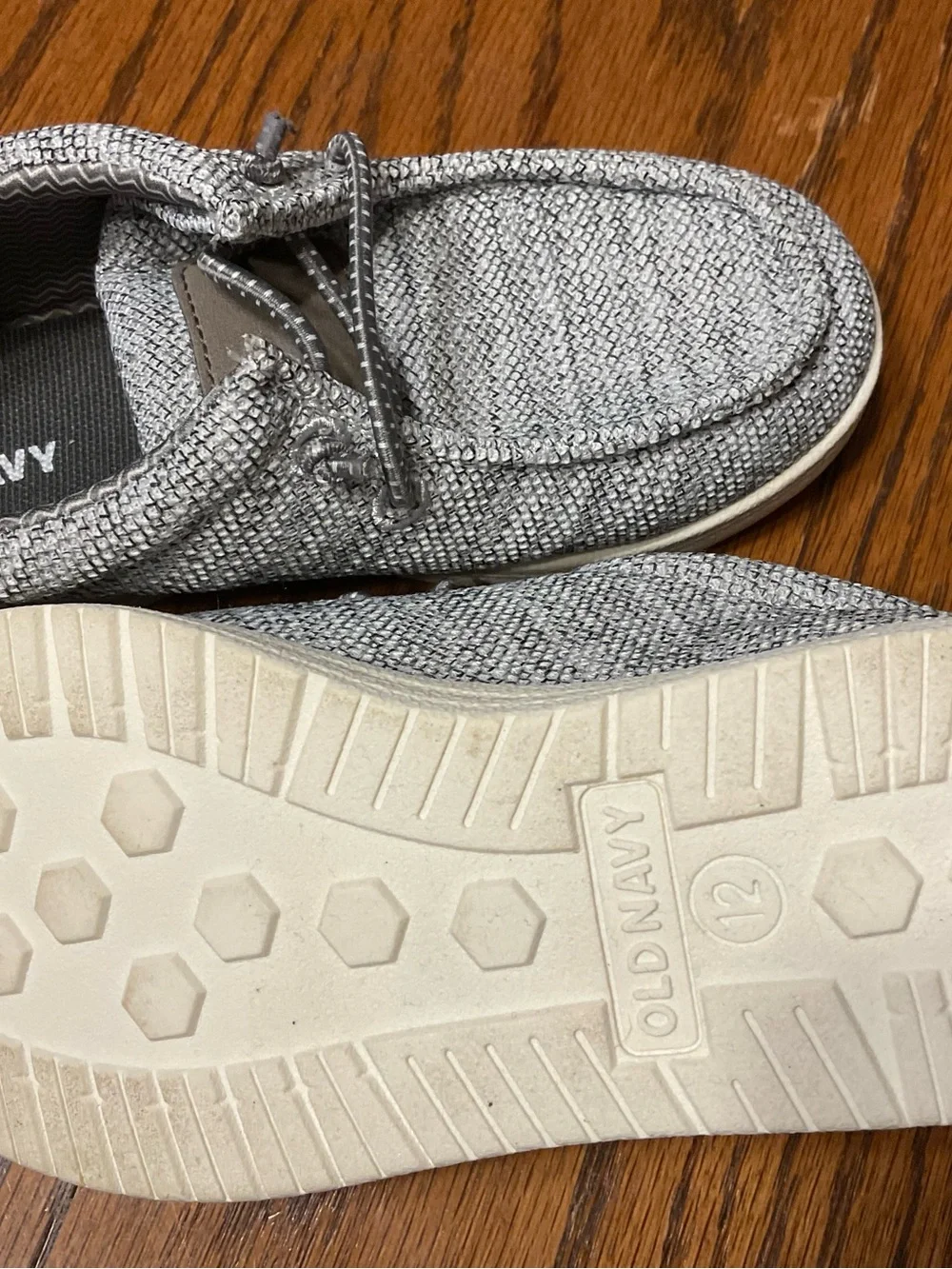 Old Navy Kids Gray Woven Slip-On Loafers